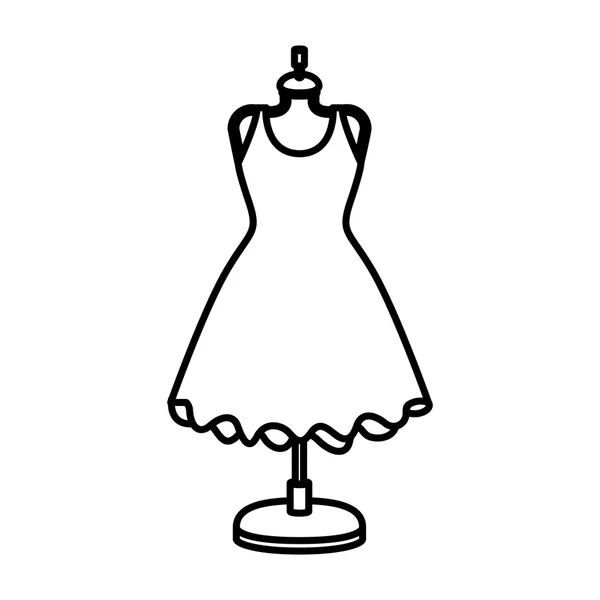 Na białym tle kobiet sukienka szmatką design — Wektor stockowy