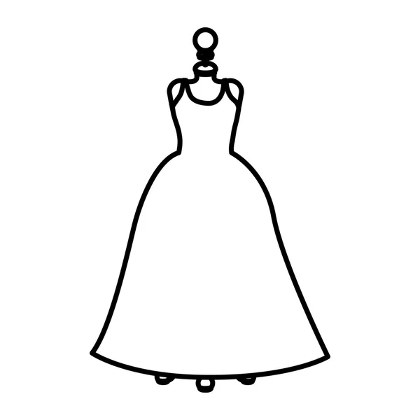 Design de pano de vestido feminino isolado — Vetor de Stock