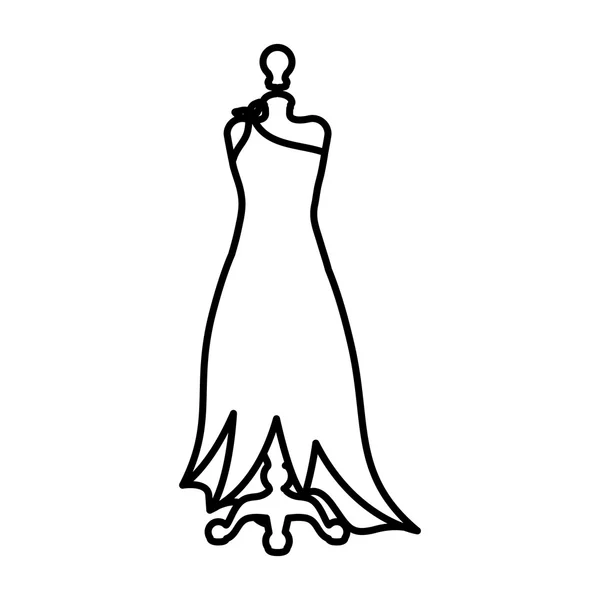 Design de pano de vestido feminino isolado — Vetor de Stock