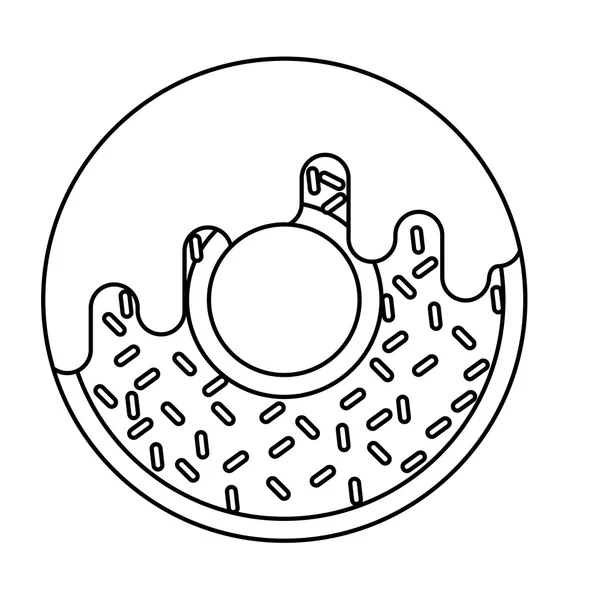 孤立和 shilhouette 甜甜圈设计 — 图库矢量图片