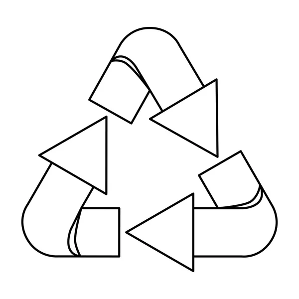 Conception isolée d'étiquettes de recyclage — Image vectorielle
