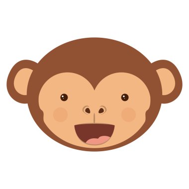 İzole maymun karikatür tasarım