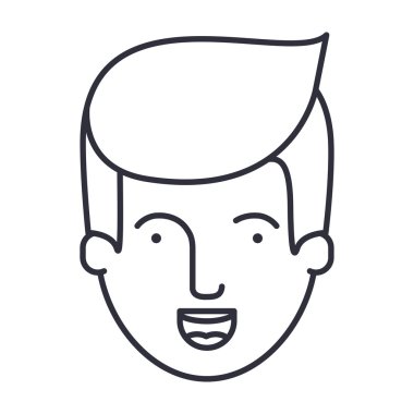 İzole edilmiş erkek çizgi film tasarımı