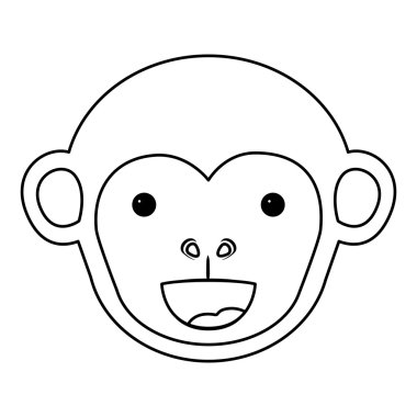 İzole maymun karikatür tasarım
