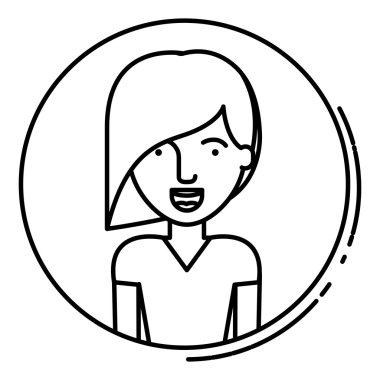 İzole kadın karikatür tasarım