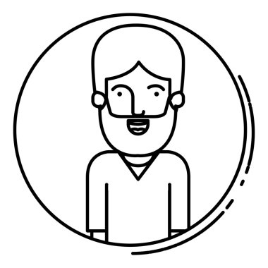 İzole edilmiş erkek çizgi film tasarımı