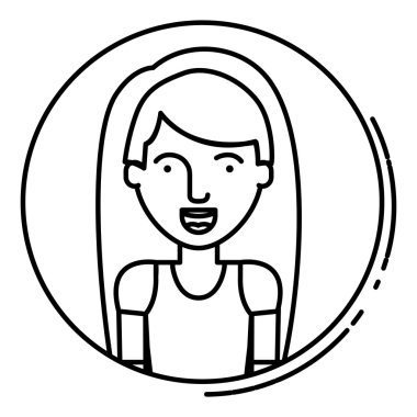 İzole kadın karikatür tasarım