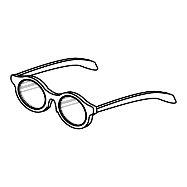 Desain kacamata terisolasi dan siluet - Stok Vektor