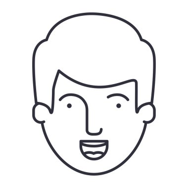 İzole edilmiş erkek çizgi film tasarımı