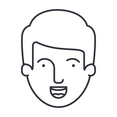 İzole edilmiş erkek çizgi film tasarımı