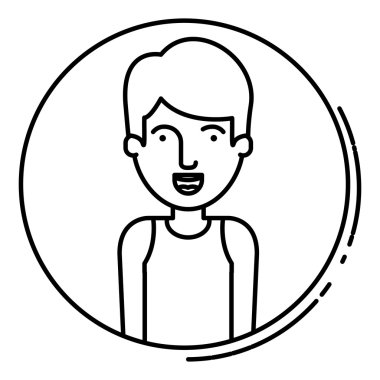 İzole edilmiş erkek çizgi film tasarımı