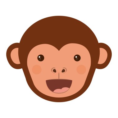 İzole maymun karikatür tasarım