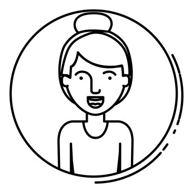 İzole kadın karikatür tasarım