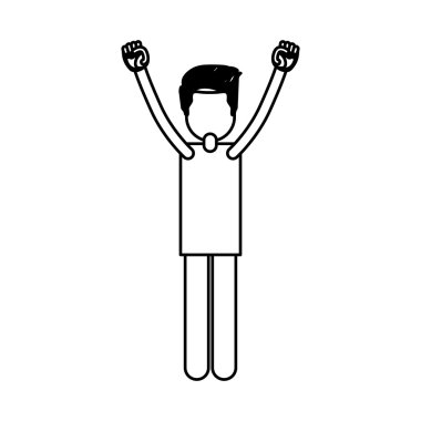 İzole edilmiş erkek çizgi film tasarımı