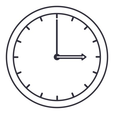 İzole ve siluet saat Tasarla