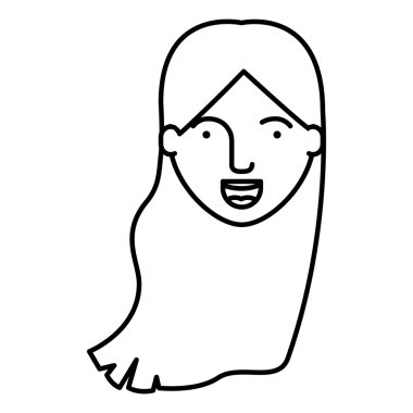 İzole kadın karikatür tasarım