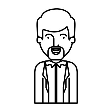 İzole edilmiş erkek çizgi film tasarımı