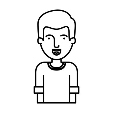 İzole edilmiş erkek çizgi film tasarımı