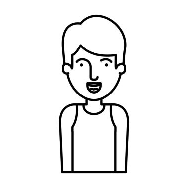 İzole edilmiş erkek çizgi film tasarımı