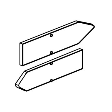 İzole ve siluet yol işaret Tasarla