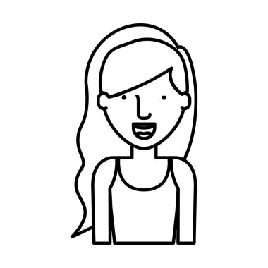 İzole kadın karikatür tasarım