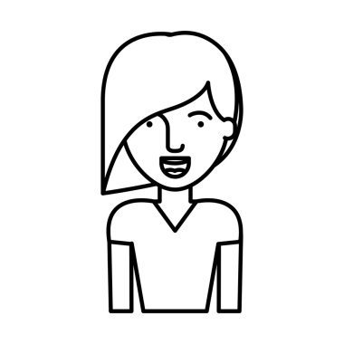 İzole kadın karikatür tasarım