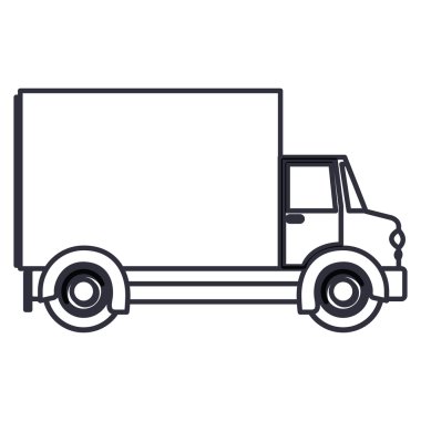 İzole ve siluet kamyon Tasarla