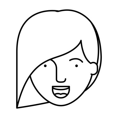 İzole kadın karikatür tasarım