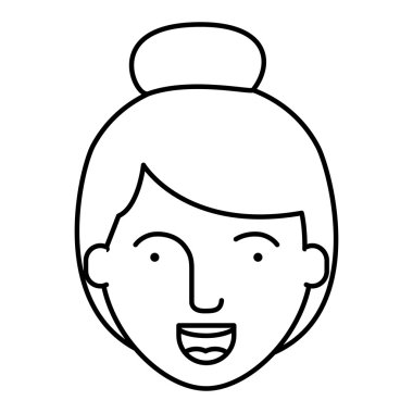 İzole kadın karikatür tasarım