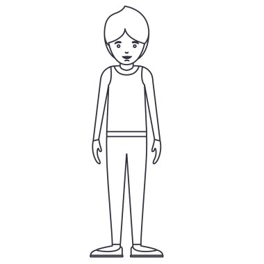 İzole edilmiş erkek çizgi film tasarımı