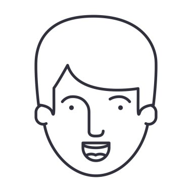 İzole edilmiş erkek çizgi film tasarımı