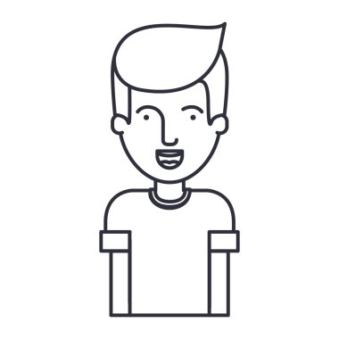 İzole edilmiş erkek çizgi film tasarımı