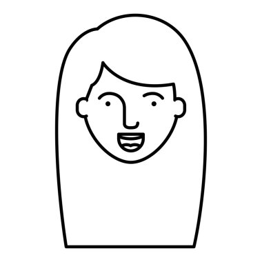 İzole kadın karikatür tasarım