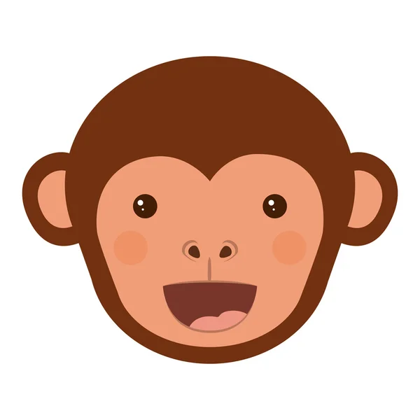 Projeto de desenho animado de macaco isolado — Vetor de Stock