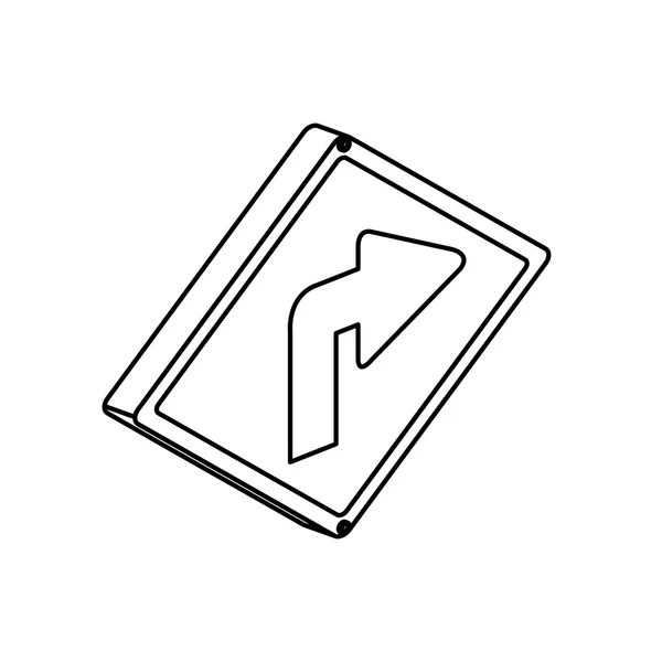 Isolé et silhouette Panneau de signalisation — Image vectorielle