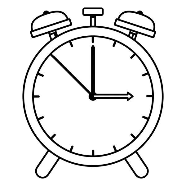 Απομονωμένος και ρολόι σιλουέτα σχεδιασμού — Διανυσματικό Αρχείο