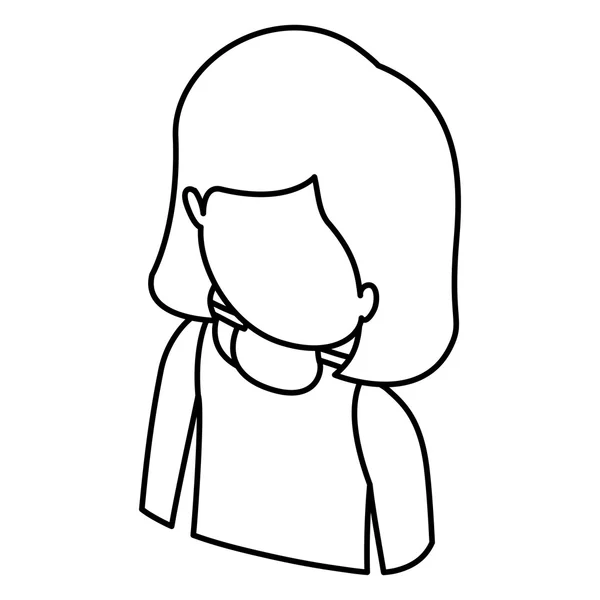 Desenho de desenho animado mulher isolada —  Vetores de Stock