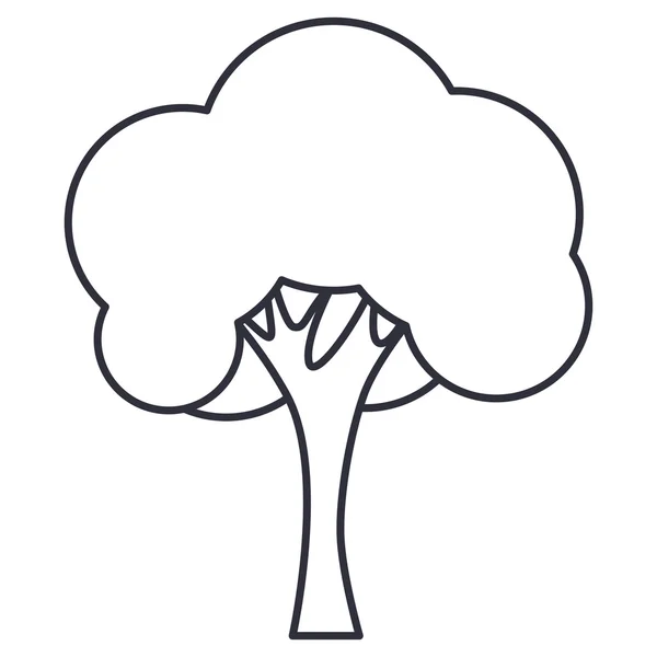 Απομονωμένος και δέντρο σιλουέτα σχεδιασμού — Διανυσματικό Αρχείο