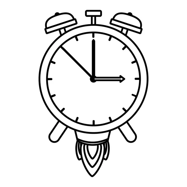 Diseño de reloj aislado y silueta — Vector de stock