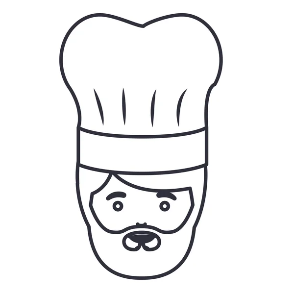 Isolato chef uomo disegno del fumetto — Vettoriale Stock