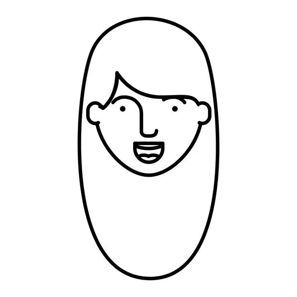 고립 된 여자 만화 디자인 — 스톡 벡터