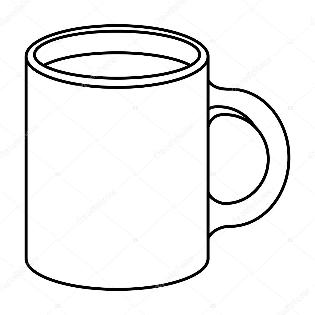Download Isolated and silhouette coffee mug design — Stock Vector ...
