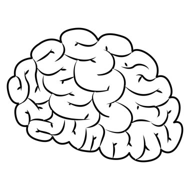 İzole ve siluet beyin Tasarla