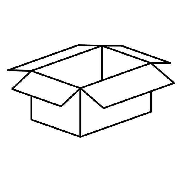 Isolerade och silhouette box design — Stock vektor