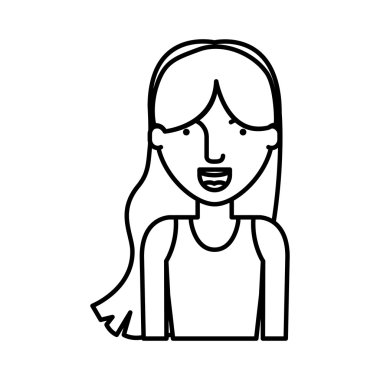 İzole kadın karikatür tasarım