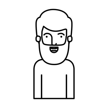 İzole edilmiş erkek çizgi film tasarımı