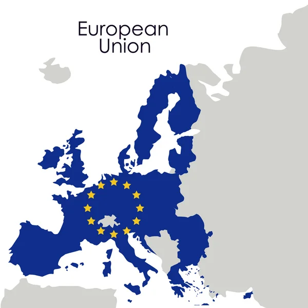 Проект карты Европейского союза — стоковый вектор