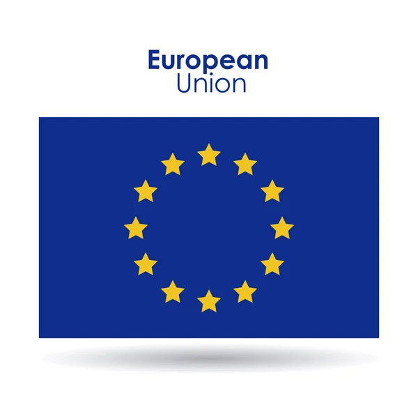 Diseño de bandera de la Unión Europea — Vector de stock