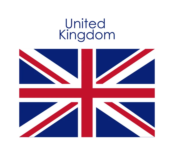 Isolierte Flagge des Vereinigten Königreichs — Stockvektor
