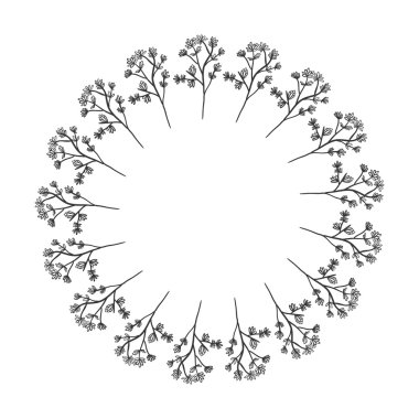 çiçek dalları ile küre şeklinde